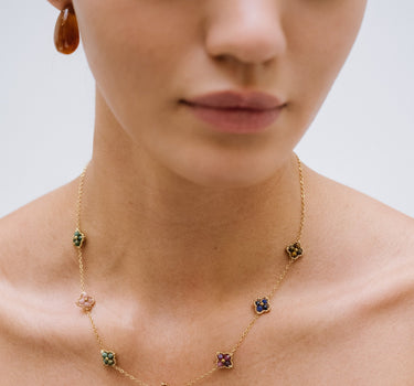 TILTIL Necklace Multi Flowers Gold - Things I Like Things I Love