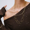 TILTIL Necklace Organic Hoops Long Gold - Things I Like Things I Love
