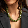 TILTIL Necklace Square Bead Avocado Green - Things I Like Things I Love
