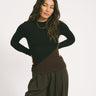 TILTIL Nela High Neck Longsleeve Black Brown - Things I Like Things I Love