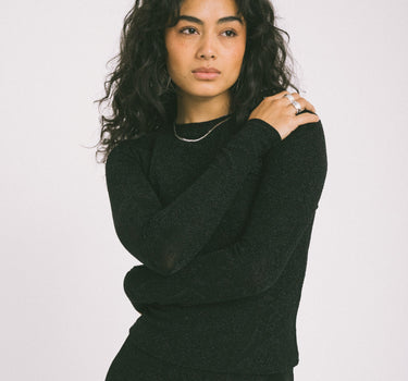 TILTIL Nila Top Flower Glitter Black - Things I Like Things I Love