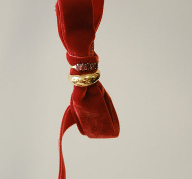 TILTIL Noemi Zircon Ring Rood Goud - Things I Like Things I Love