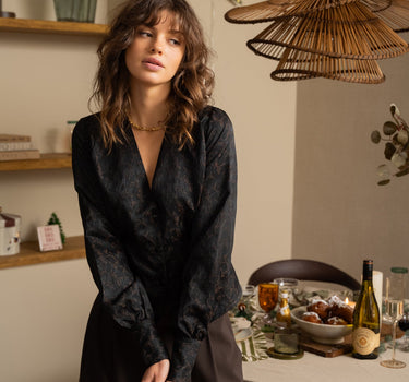 TILTIL Nova Blouse Floral Black - Things I Like Things I Love