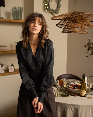 TILTIL Nova Blouse Floral Black - Things I Like Things I Love