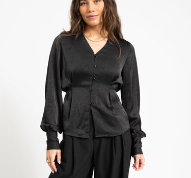 TILTIL Nova Satin Blouse Black - Things I Like Things I Love