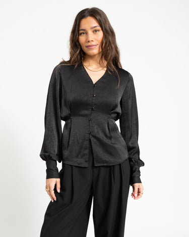 TILTIL Nova Satin Blouse Black - Things I Like Things I Love