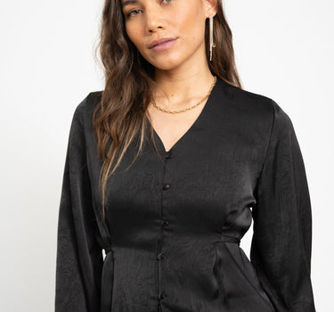TILTIL Nova Satin Blouse Black - Things I Like Things I Love