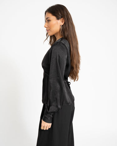 TILTIL Nova Satin Blouse Black - Things I Like Things I Love