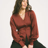 TILTIL Nova Satin Blouse Bordeaux - Things I Like Things I Love