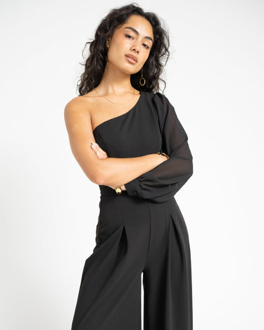 TILTIL Nyna One Shoulder Jumpsuit Black - Things I Like Things I Love