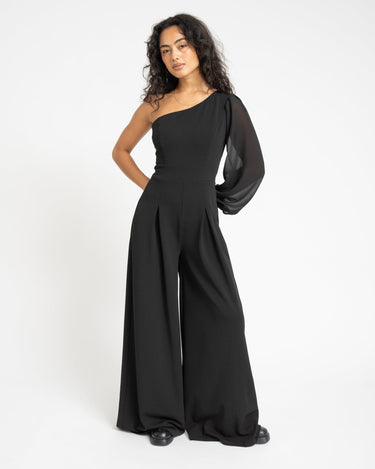 TILTIL Nyna One Shoulder Jumpsuit Black - Things I Like Things I Love