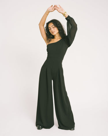 TILTIL Nyna One Shoulder Jumpsuit Black - Things I Like Things I Love