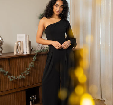 TILTIL Nyna One Shoulder Jumpsuit Black - Things I Like Things I Love