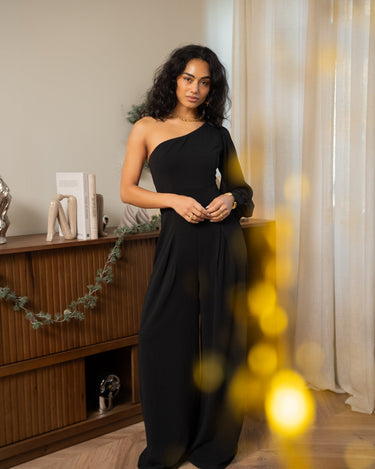 TILTIL Nyna One Shoulder Jumpsuit Black - Things I Like Things I Love