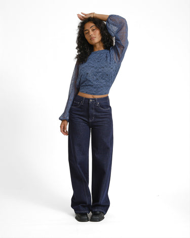 TILTIL Oi-Vi Lace Blouse Blauw - Things I Like Things I Love