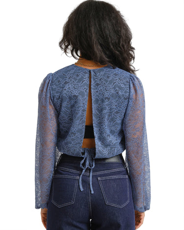 TILTIL Oi-Vi Lace Blouse Blauw - Things I Like Things I Love