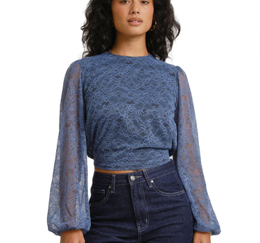 TILTIL Oi-Vi Lace Blouse Blauw - Things I Like Things I Love