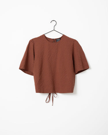 TILTIL Oi - Vi Shortsleeve Blouse Brown - Things I Like Things I Love