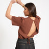 TILTIL Oi - Vi Shortsleeve Blouse Brown - Things I Like Things I Love