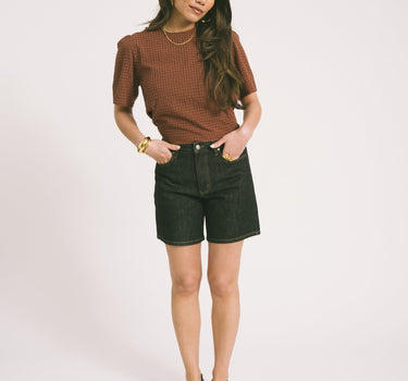 TILTIL Oi - Vi Shortsleeve Blouse Brown - Things I Like Things I Love
