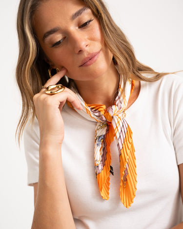 TILTIL Orange Flowers Scarf Orange - Things I Like Things I Love