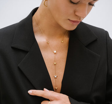 TILTIL Pearl Star Y Necklace Gold - Things I Like Things I Love