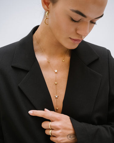 TILTIL Pearl Star Y Necklace Gold - Things I Like Things I Love