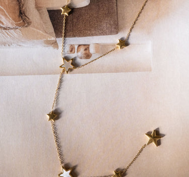 TILTIL Pearl Star Y Necklace Gold - Things I Like Things I Love