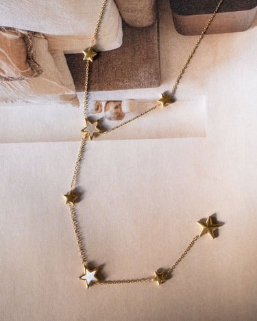 TILTIL Pearl Star Y Necklace Gold - Things I Like Things I Love