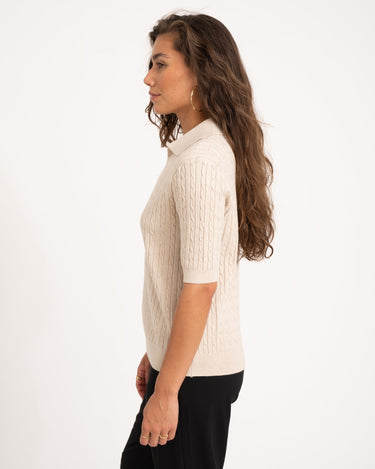 TILTIL Pelle Polo Knit Beige One Size - Things I Like Things I Love