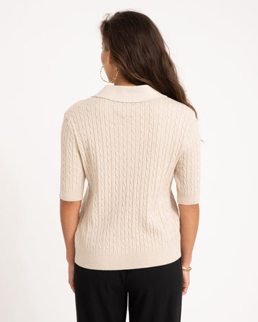 TILTIL Pelle Polo Knit Beige One Size - Things I Like Things I Love