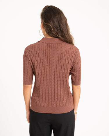 TILTIL Pelle Polo Knit Brown One Size - Things I Like Things I Love