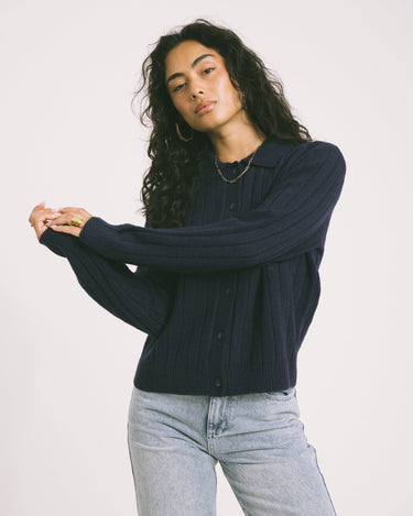 TILTIL Pero Polo Cardigan Cobalt Blue - Things I Like Things I Love