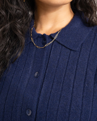 TILTIL Pero Polo Cardigan Cobalt Blue - Things I Like Things I Love