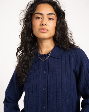 TILTIL Pero Polo Cardigan Cobalt Blue - Things I Like Things I Love