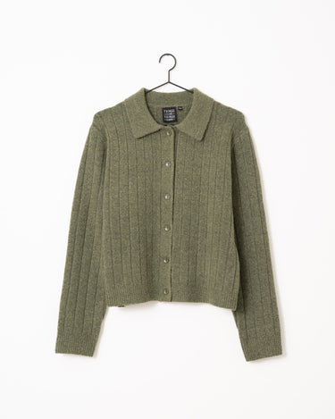 TILTIL Pero Polo Cardigan Olive - Things I Like Things I Love