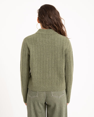 TILTIL Pero Polo Cardigan Olive - Things I Like Things I Love