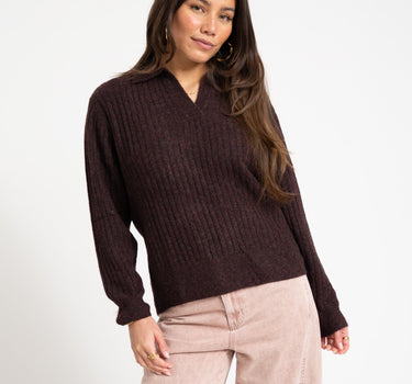 TILTIL Pero Polo Knit Burgundy - Things I Like Things I Love
