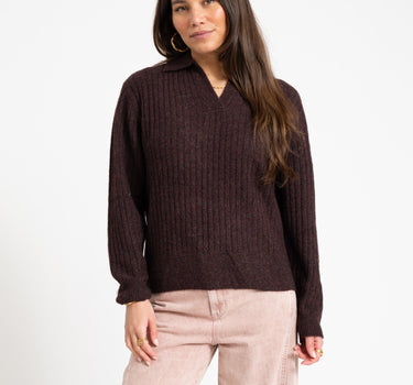TILTIL Pero Polo Knit Burgundy - Things I Like Things I Love