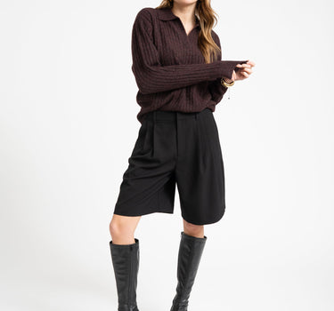 TILTIL Pero Polo Knit Burgundy - Things I Like Things I Love