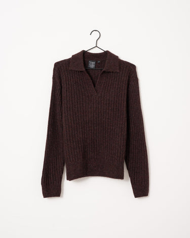 TILTIL Pero Polo Knit Burgundy - Things I Like Things I Love