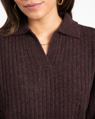 TILTIL Pero Polo Knit Burgundy - Things I Like Things I Love