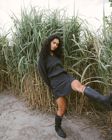 TILTIL Pero Polo Knit Grey Melange - Things I Like Things I Love