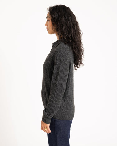 TILTIL Pero Polo Knit Grey Melange - Things I Like Things I Love