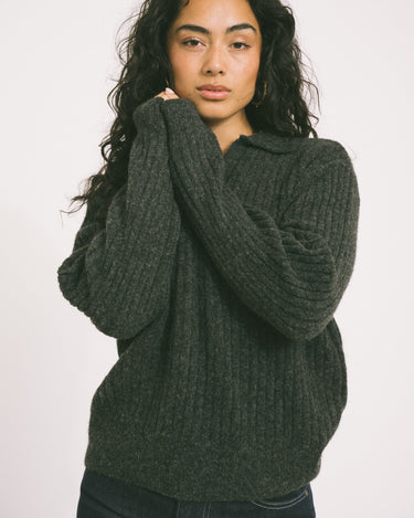 TILTIL Pero Polo Knit Grey Melange - Things I Like Things I Love