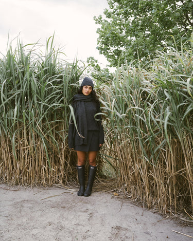 TILTIL Pero Polo Knit Grey Melange - Things I Like Things I Love