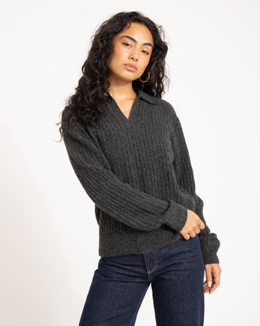 TILTIL Pero Polo Knit Grey Melange - Things I Like Things I Love