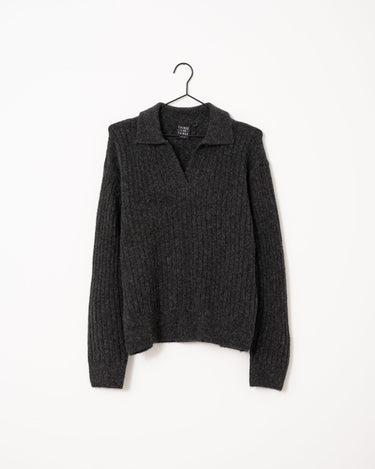 TILTIL Pero Polo Knit Grey Melange - Things I Like Things I Love