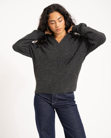TILTIL Pero Polo Knit Grey Melange - Things I Like Things I Love