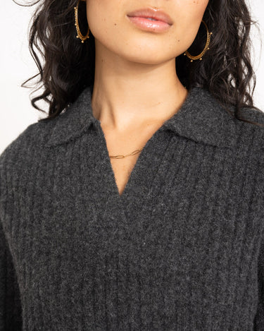 TILTIL Pero Polo Knit Grey Melange - Things I Like Things I Love